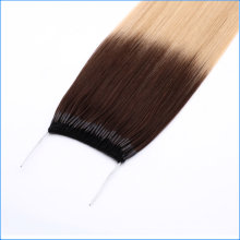 Wholesale 100% Brazilian Remy Human Hair Top Grade Staight Omber Color 1b/613# Knot Thread Human Hair Extension